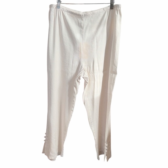 NWT Citron Sant Monica White Linen - Silk Blend Pants - Picture 2 of 8